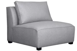 Miliboo Voir Tous Les Canapés|Fauteuil Design-Chauffeuse 1 place design en tissu gris clair PLURIEL