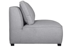 Miliboo Voir Tous Les Canapés|Fauteuil Design-Chauffeuse 1 place design en tissu gris clair PLURIEL