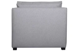 Miliboo Voir Tous Les Canapés|Fauteuil Design-Chauffeuse 1 place design en tissu gris clair PLURIEL