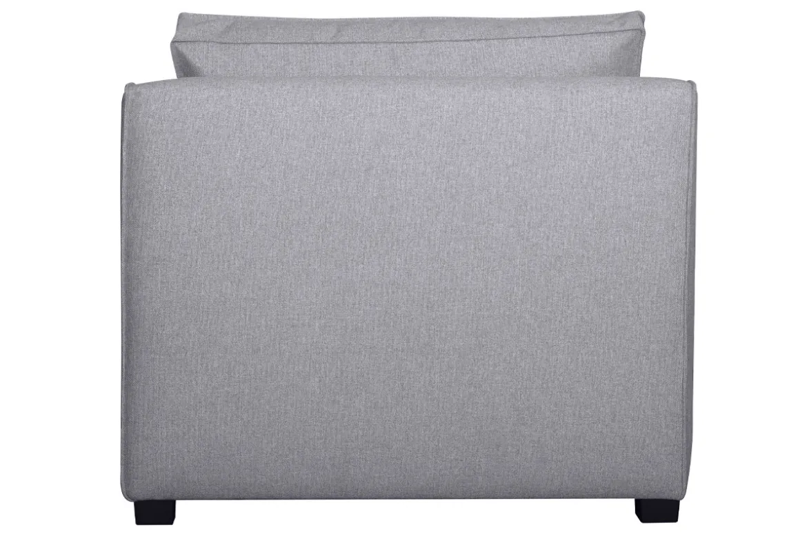 Miliboo Voir Tous Les Canapés|Fauteuil Design-Chauffeuse 1 place design en tissu gris clair PLURIEL