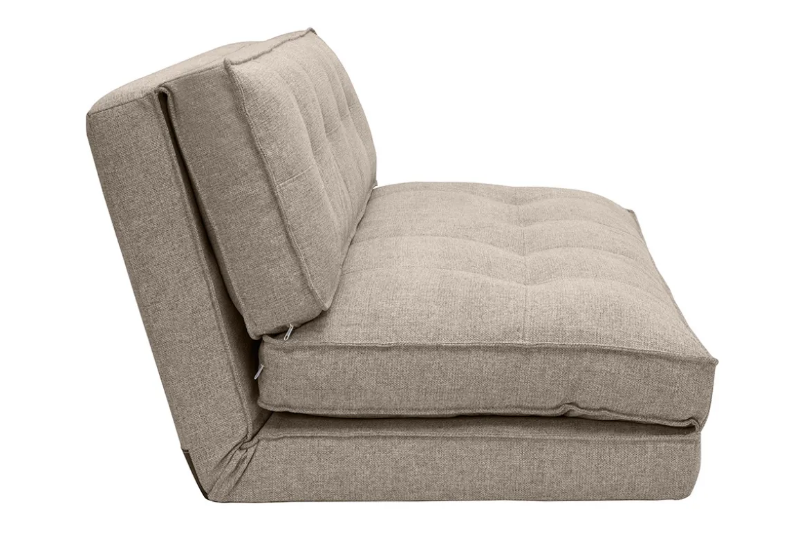 Miliboo Chauffeuse|Chauffeuse-Chauffeuse 2 places convertible en tissu taupe SALLY