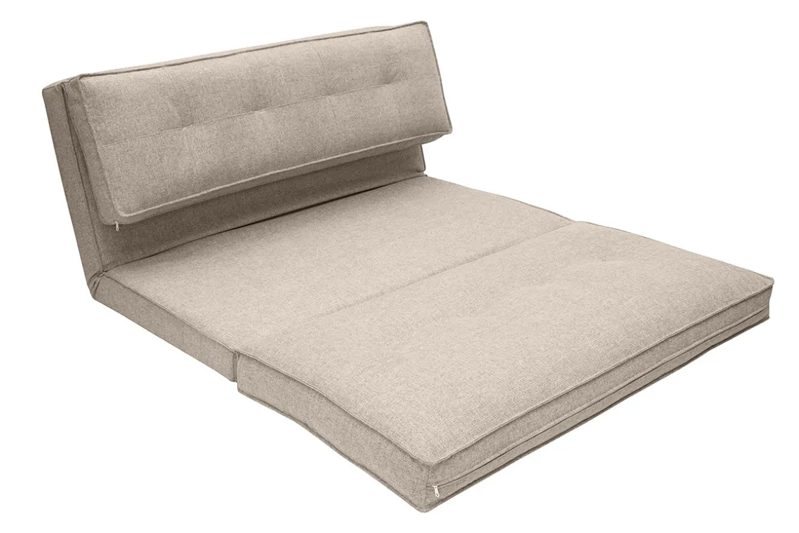 Miliboo Chauffeuse|Chauffeuse-Chauffeuse 2 places convertible en tissu taupe SALLY