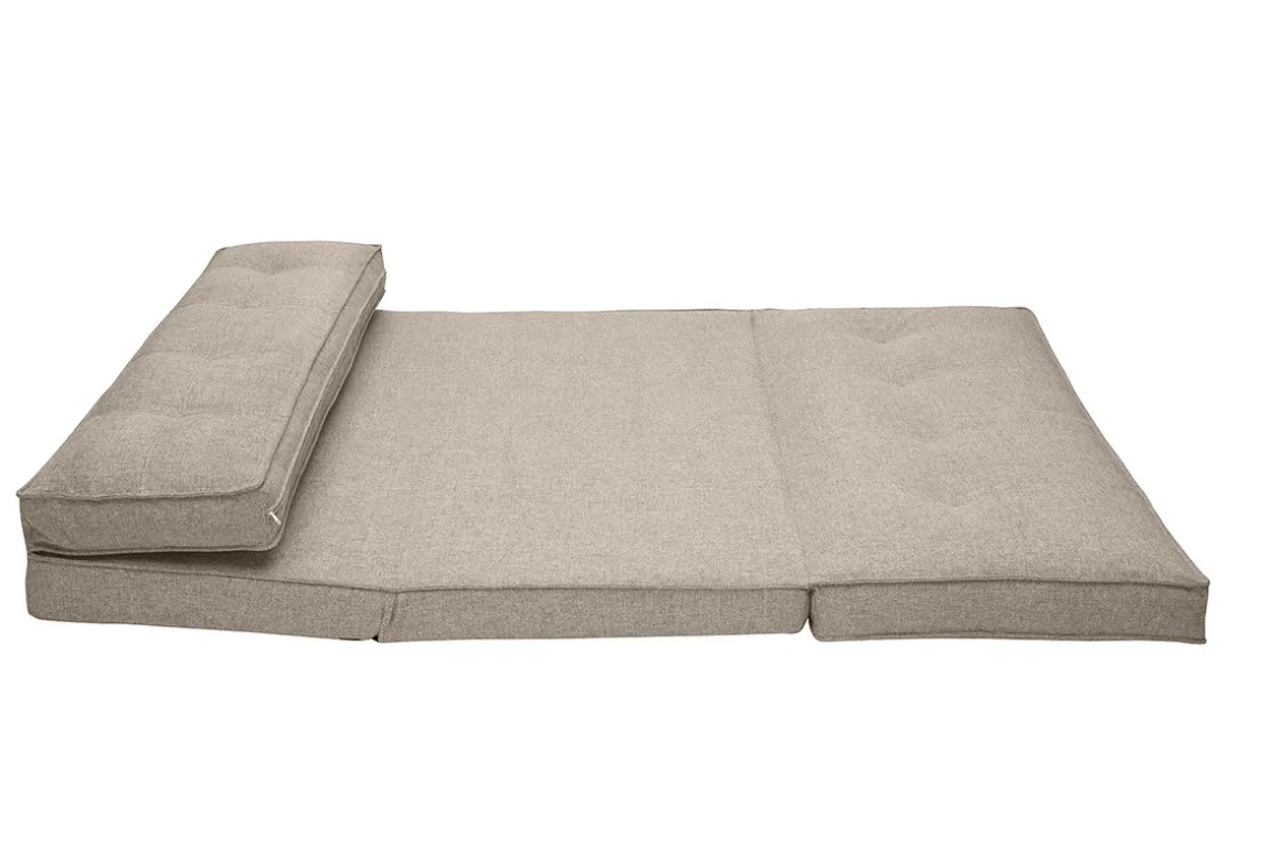 Miliboo Chauffeuse|Chauffeuse-Chauffeuse 2 places convertible en tissu taupe SALLY