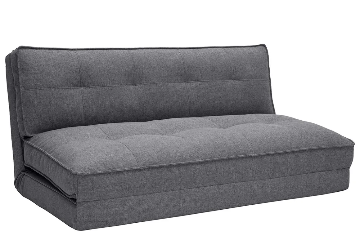 Miliboo Chauffeuse|Chauffeuse-Chauffeuse 2 places convertible en tissu gris SALLY