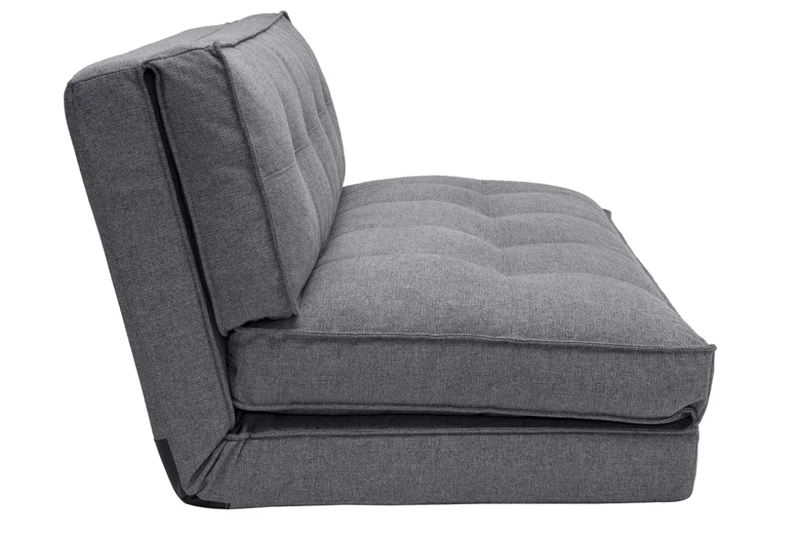 Miliboo Chauffeuse|Chauffeuse-Chauffeuse 2 places convertible en tissu gris SALLY