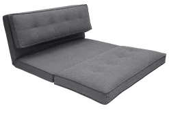 Miliboo Chauffeuse|Chauffeuse-Chauffeuse 2 places convertible en tissu gris SALLY