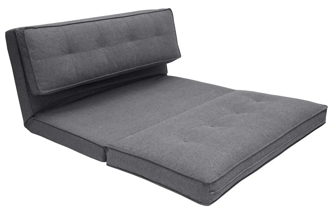 Miliboo Chauffeuse|Chauffeuse-Chauffeuse 2 places convertible en tissu gris SALLY