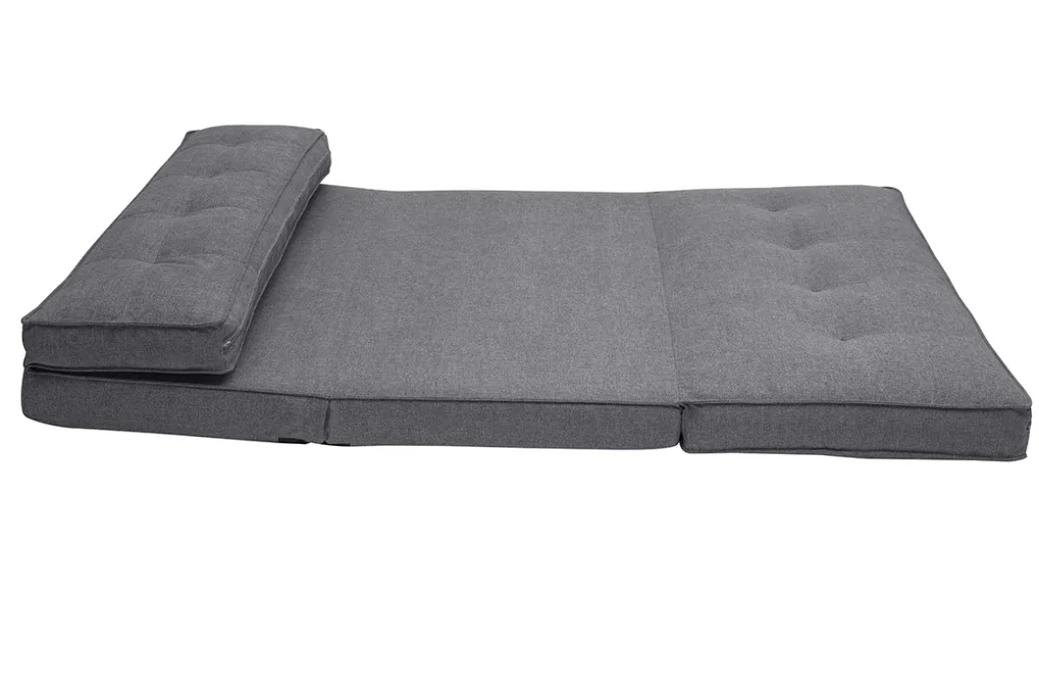 Miliboo Chauffeuse|Chauffeuse-Chauffeuse 2 places convertible en tissu gris SALLY