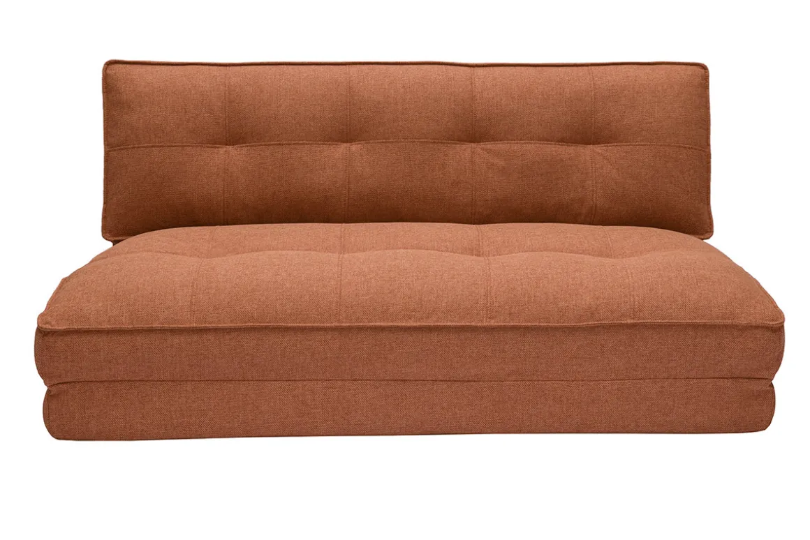 Miliboo Chauffeuse|Chauffeuse-Chauffeuse 2 places convertible en tissu terracotta SALLY