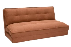 Miliboo Chauffeuse|Chauffeuse-Chauffeuse 2 places convertible en tissu terracotta SALLY