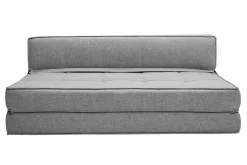 Miliboo Chauffeuse|Chauffeuse-Chauffeuse 2 places convertible en tissu gris clair KATY