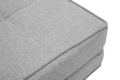 Miliboo Chauffeuse|Chauffeuse-Chauffeuse 2 places convertible en tissu gris clair KATY