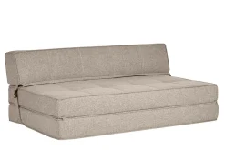 Miliboo Chauffeuse|Chauffeuse-Chauffeuse 2 places convertible en tissu taupe KATY