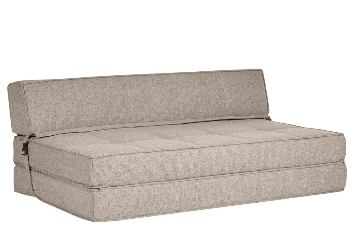 Miliboo Chauffeuse|Chauffeuse-Chauffeuse 2 places convertible en tissu taupe KATY