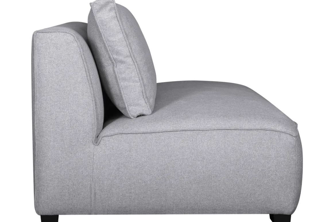 Miliboo Canapé Design|Voir Tous Les Canapés-Chauffeuse 2 places design en tissu gris clair PLURIEL