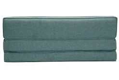 Miliboo Chauffeuse|Chauffeuse-Chauffeuse convertible 2 places en tissu vert de gris KATY