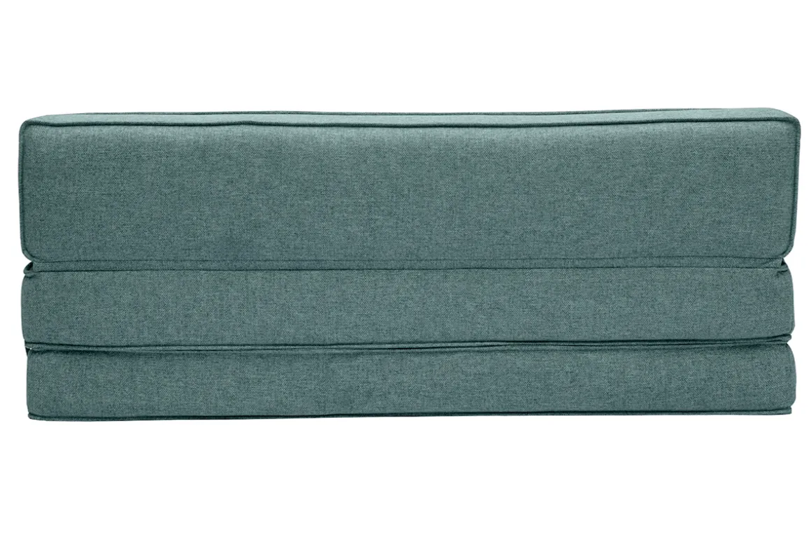 Miliboo Chauffeuse|Chauffeuse-Chauffeuse convertible 2 places en tissu vert de gris KATY