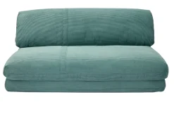 Miliboo Chauffeuse|Chauffeuse-Chauffeuse convertible 2 places en tissu velours côtelé vert céladon SPENCER