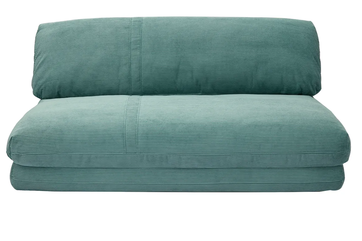 Miliboo Chauffeuse|Chauffeuse-Chauffeuse convertible 2 places en tissu velours côtelé vert céladon SPENCER