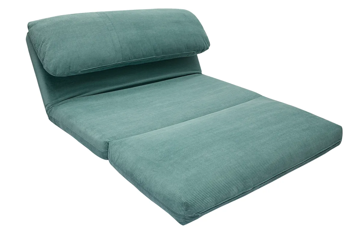Miliboo Chauffeuse|Chauffeuse-Chauffeuse convertible 2 places en tissu velours côtelé vert céladon SPENCER