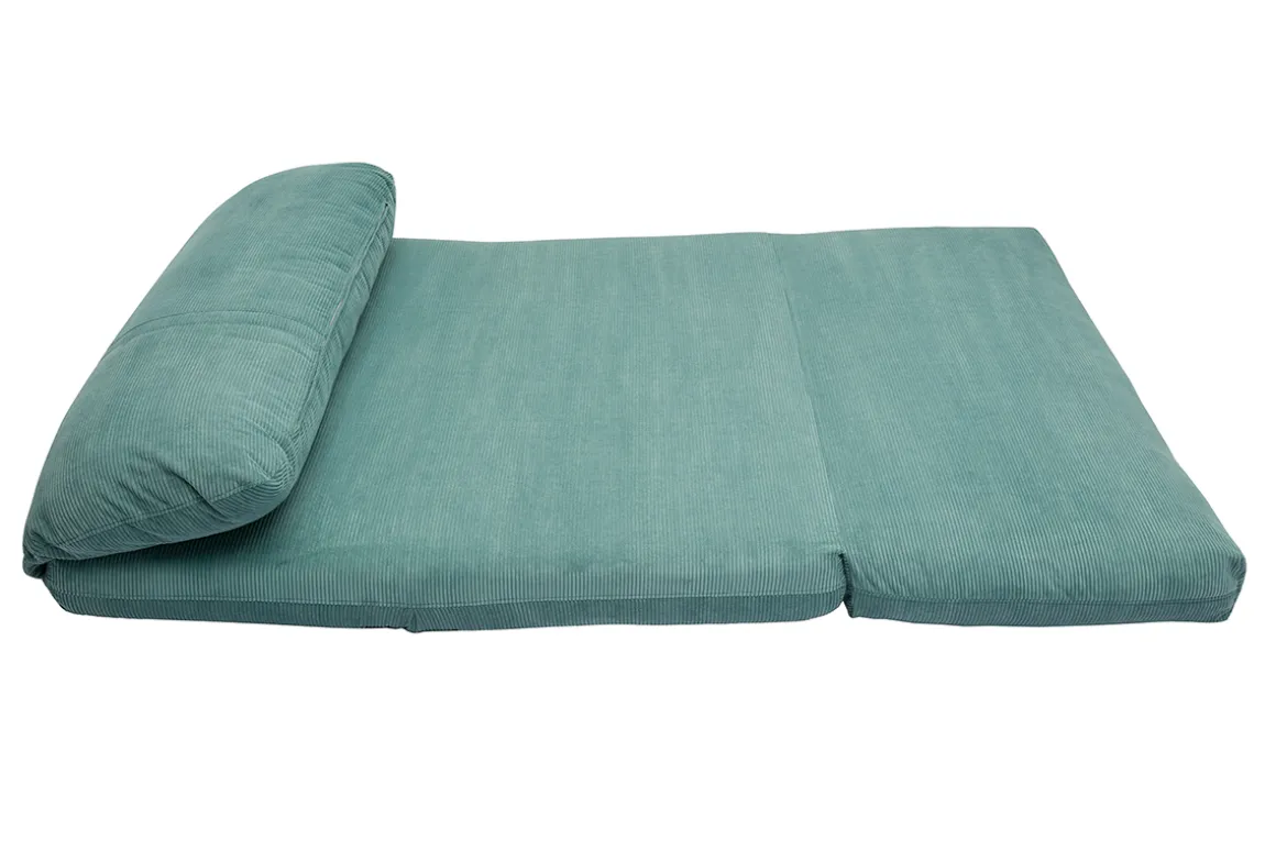 Miliboo Chauffeuse|Chauffeuse-Chauffeuse convertible 2 places en tissu velours côtelé vert céladon SPENCER