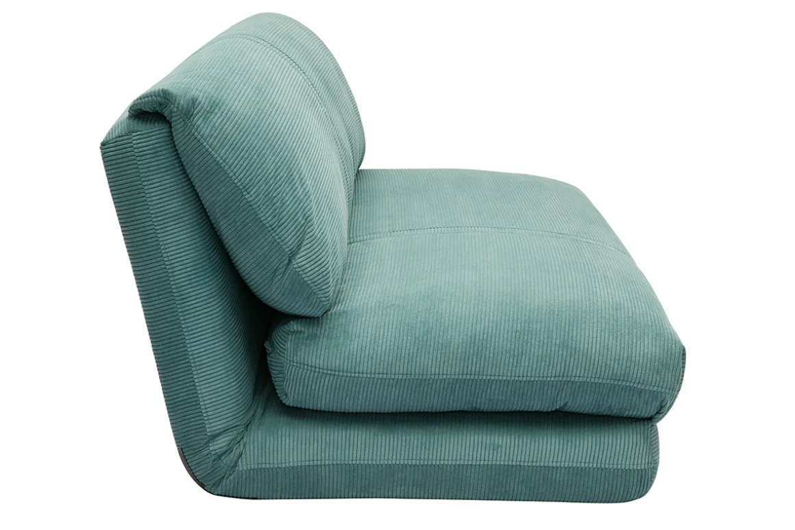 Miliboo Chauffeuse|Chauffeuse-Chauffeuse convertible 2 places en tissu velours côtelé vert céladon SPENCER