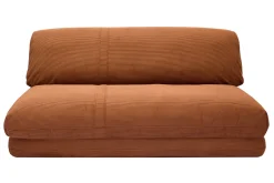 Miliboo Chauffeuse|Chauffeuse-Chauffeuse convertible 2 places en tissu velours côtelé terre brulée SPENCER