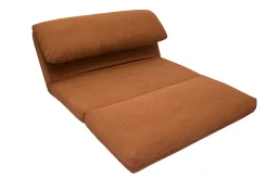 Miliboo Chauffeuse|Chauffeuse-Chauffeuse convertible 2 places en tissu velours côtelé terre brulée SPENCER