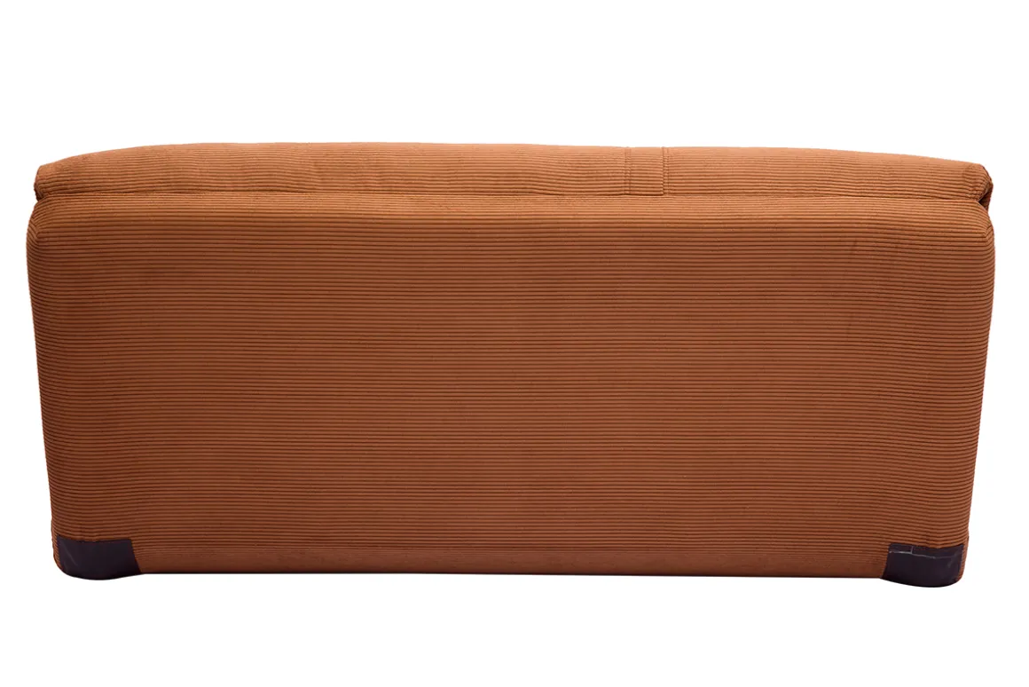 Miliboo Chauffeuse|Chauffeuse-Chauffeuse convertible 2 places en tissu velours côtelé terre brulée SPENCER