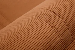 Miliboo Chauffeuse|Chauffeuse-Chauffeuse convertible 2 places en tissu velours côtelé terre brulée SPENCER