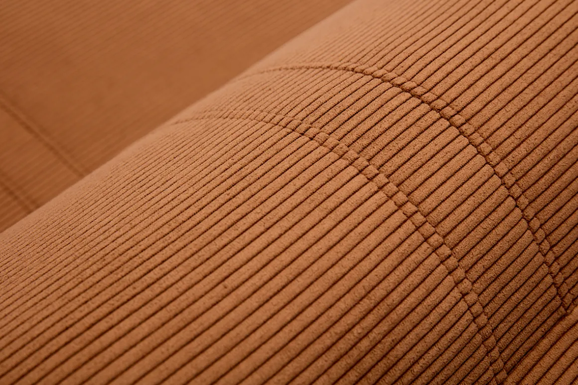 Miliboo Chauffeuse|Chauffeuse-Chauffeuse convertible 2 places en tissu velours côtelé terre brulée SPENCER