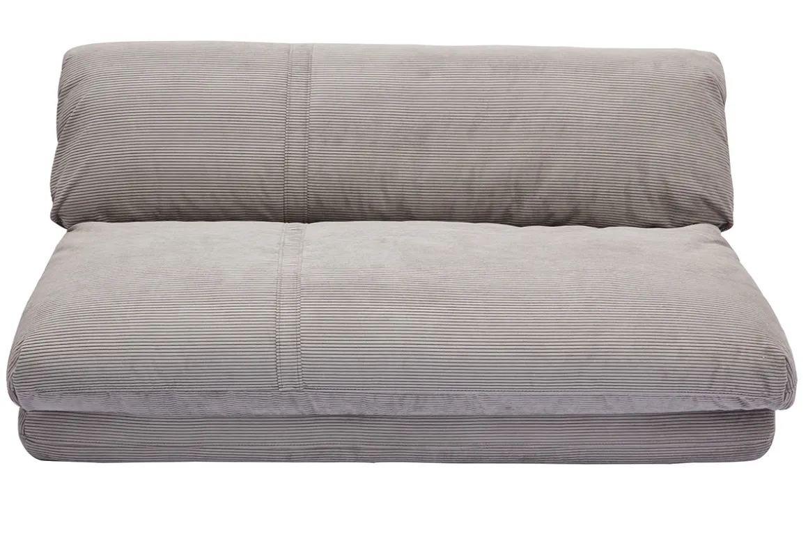 Miliboo Chauffeuse|Chauffeuse-Chauffeuse convertible 2 places en tissu velours côtelé gris clair SPENCER