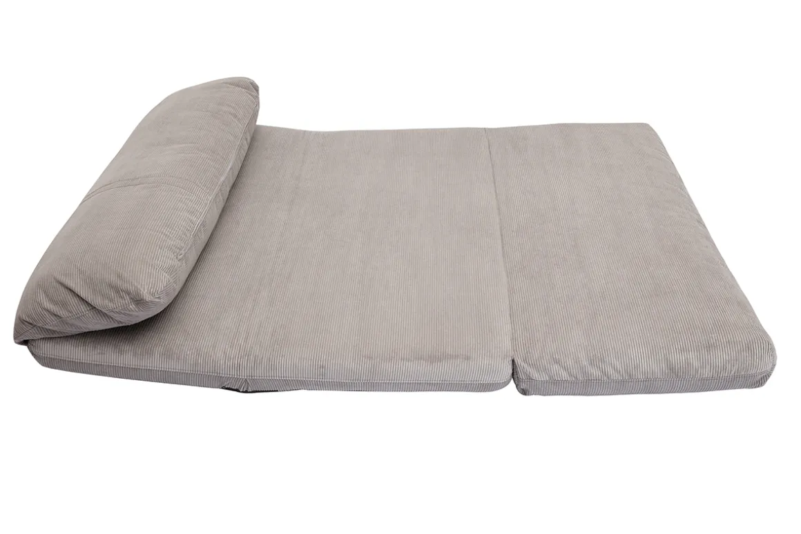 Miliboo Chauffeuse|Chauffeuse-Chauffeuse convertible 2 places en tissu velours côtelé gris clair SPENCER