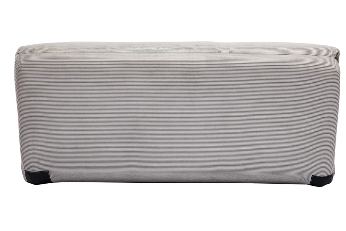 Miliboo Chauffeuse|Chauffeuse-Chauffeuse convertible 2 places en tissu velours côtelé gris clair SPENCER