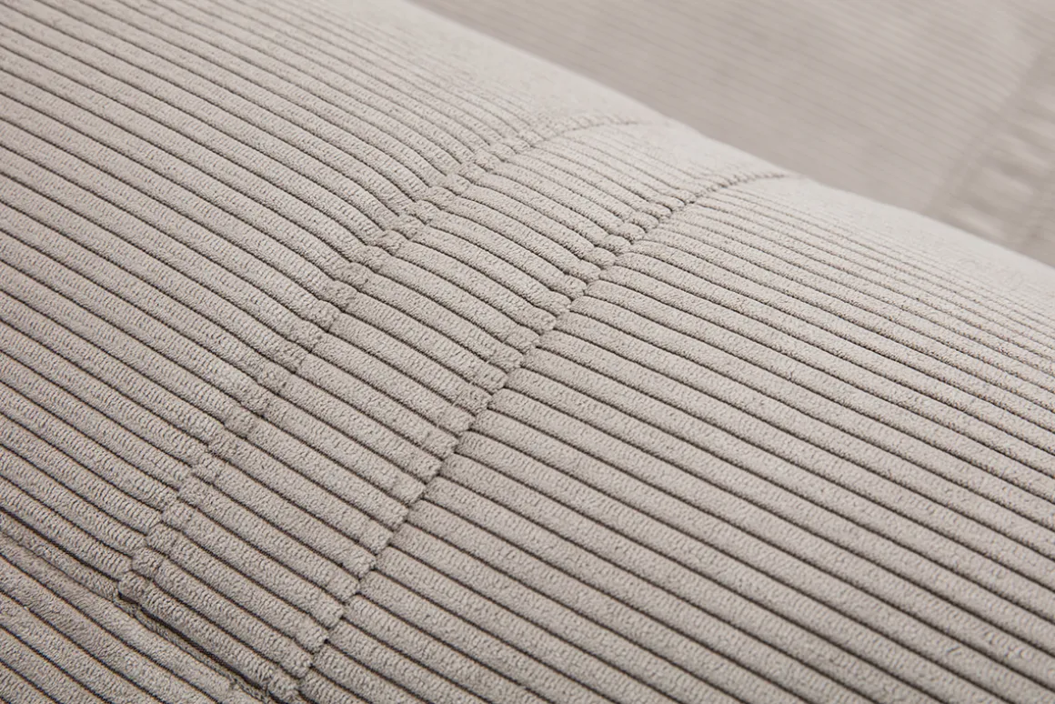 Miliboo Chauffeuse|Chauffeuse-Chauffeuse convertible 2 places en tissu velours côtelé gris clair SPENCER