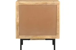 Miliboo Commode|Commode-Commode en bois manguier massif et métal noir 3 tiroirs L70 cm JUDE