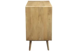 Miliboo Commode|Commode-Commode en bois manguier massif et cannage rotin 3 tiroirs L90 cm ACANGE