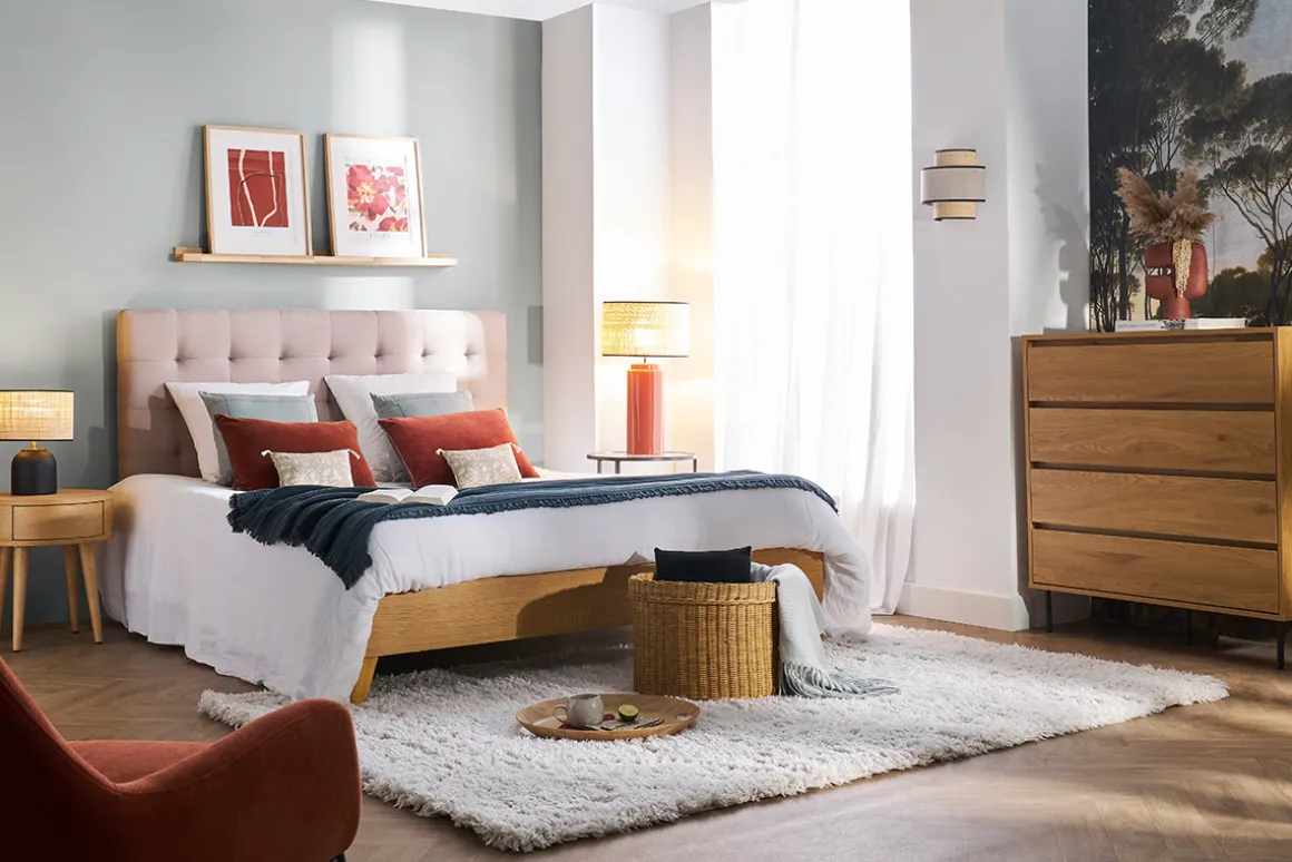 Miliboo Commode|Commode-Commode finition bois clair chêne 4 tiroirs L100 cm ARAGON