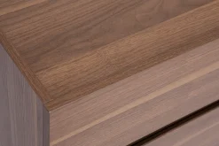 Miliboo Commode|Commode-Commode finition bois foncé noyer 6 tiroirs L120 cm SANAA