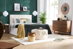 Miliboo Commode|Commode-Commode finition bois foncé noyer 6 tiroirs L120 cm SANAA