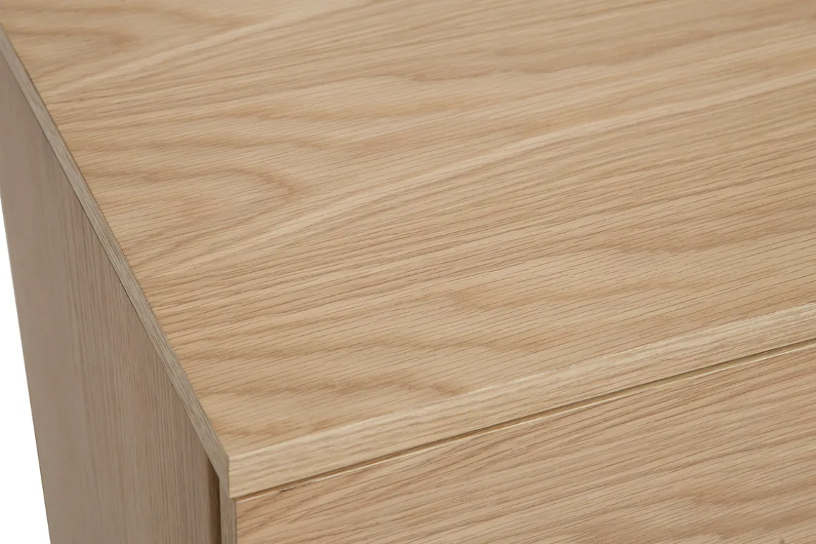 Miliboo Commode|Commode-Commode scandinave en bois clair chêne 3 tiroirs L80 cm FREDDY