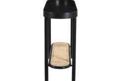 Miliboo Console-Console avec plateau ovale en bois noir et cannage de rotin L115 cm MACAO