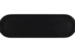 Miliboo Console-Console avec plateau ovale en bois noir et cannage de rotin L115 cm MACAO