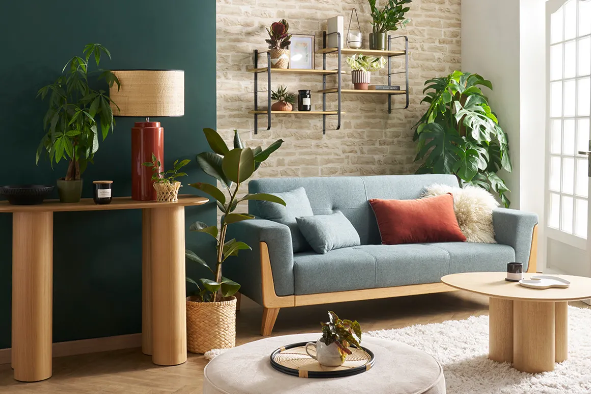 Miliboo Console-Console design en bois clair L100 cm FOLEEN