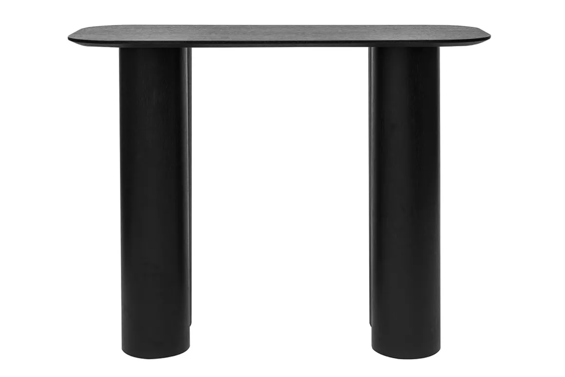 Miliboo Console-Console design en bois noir L100 cm FOLEEN