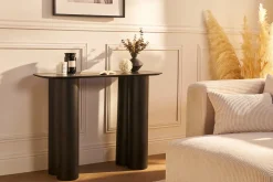 Miliboo Console-Console design en bois noir L100 cm FOLEEN