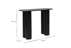 Miliboo Console-Console design en bois noir L100 cm FOLEEN