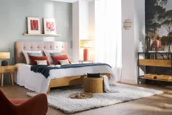 Miliboo Console-Console en bois manguier massif et plateau en verre 2 tiroirs L100 cm SITA