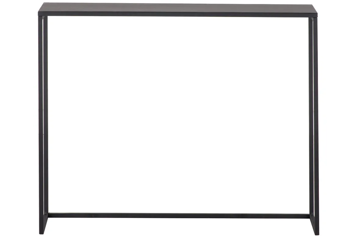 Miliboo Console|Meuble D'entrée-Console industrielle en métal noir L100 cm KARL