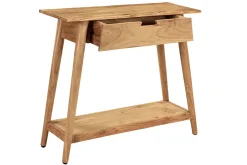 Miliboo Console-Console naturelle avec tiroir en bois massif L90 cm FRANKLIN